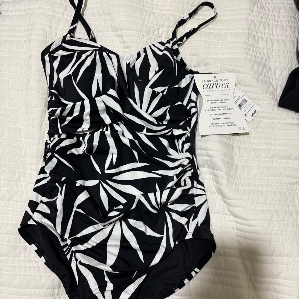 Tame Your Curves Black and White One Piece Swimsuit